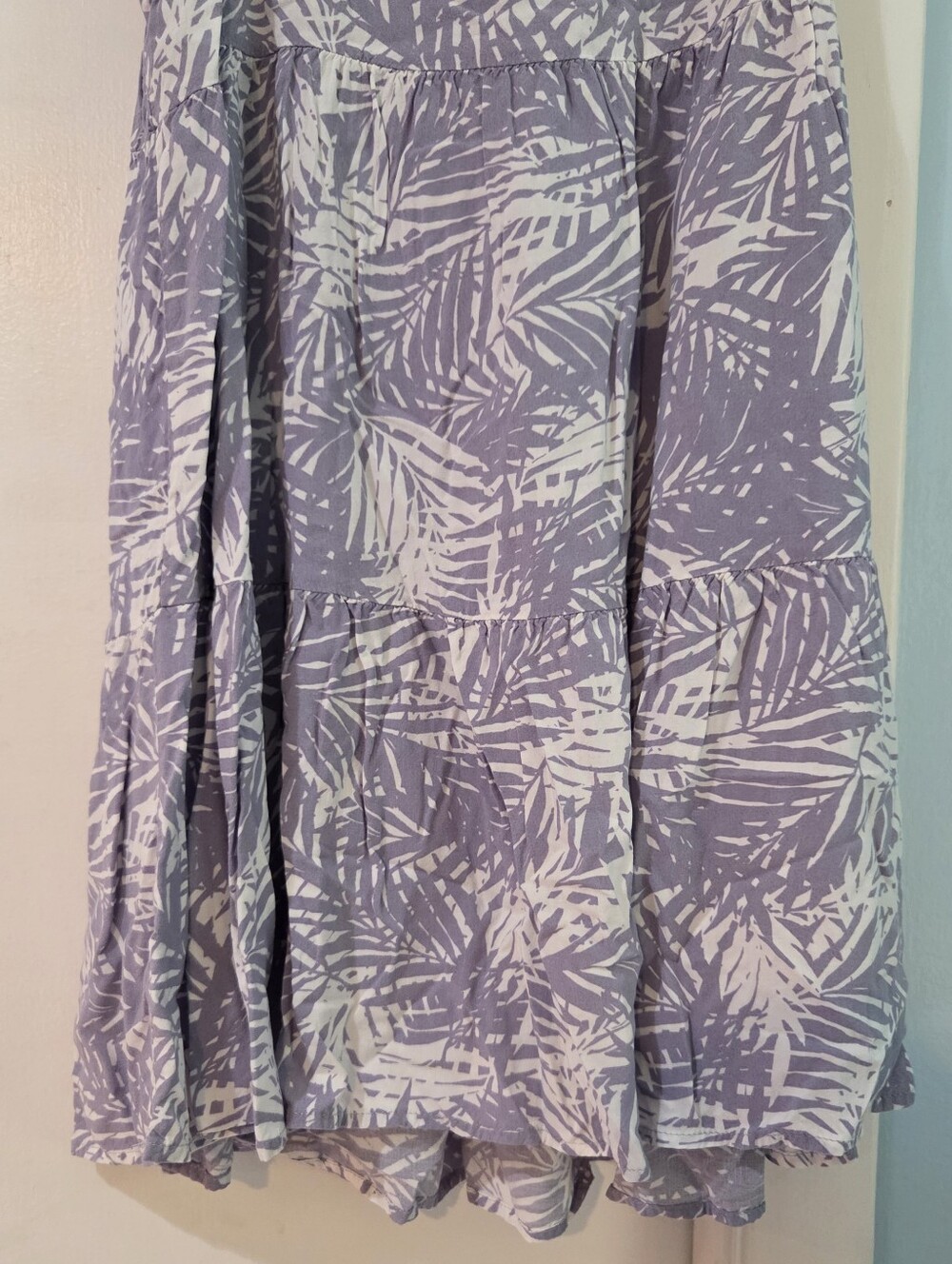 Women's Ocean Drive Purple/Blue Palm Tree Beach Dress Coverup, Size L - Picture 6 of 12